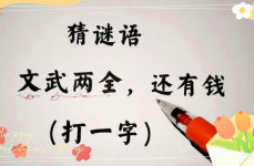 文武两全打一字,才子佳人，文武兼备