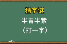 半青半紫打一字答案,一字解码自然色彩之韵